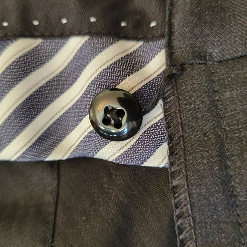 Austin Reed London 42R Charcoal Gray Wool Suit Blazer Pants Academia Preppy Twee